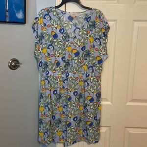 Loft outlet dress with Vibrant colored fruit pattern
